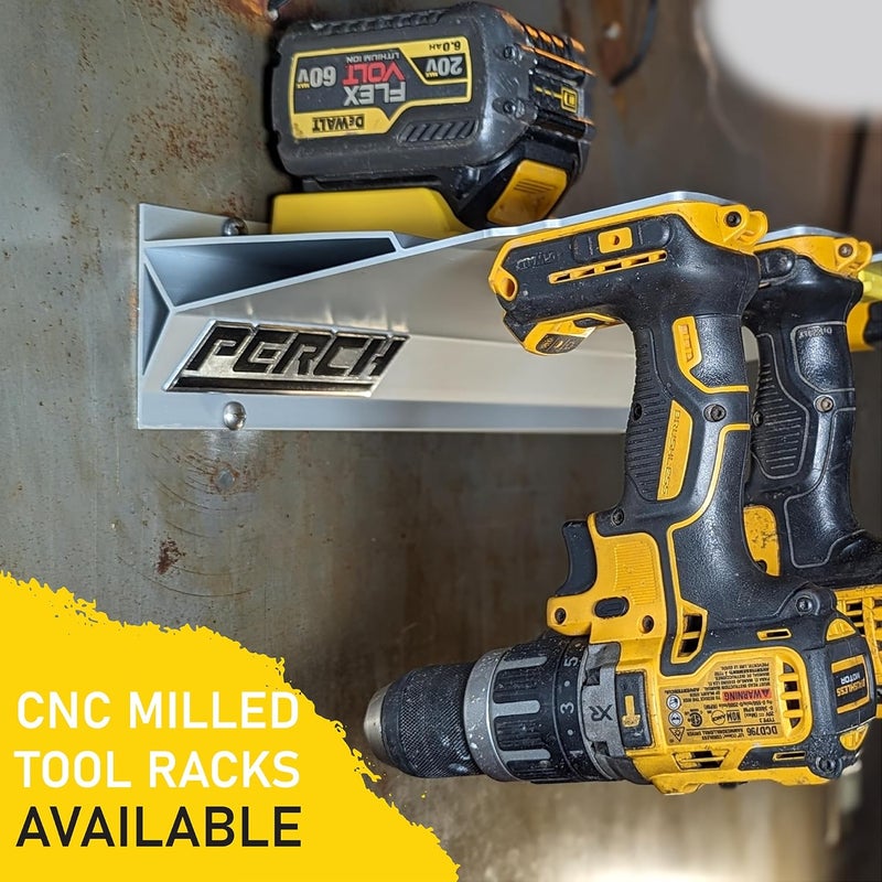 perch 9 Pack Tool Holder for Milwaukee M18/18v Cordless Tools - Snap Fit Tool Organizer for Milwaukee Drill Holder, Under Shelf, Wall Mount w/Hardware for Easy Install. - Image 3